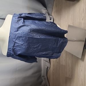 Blue blouse with ruffles